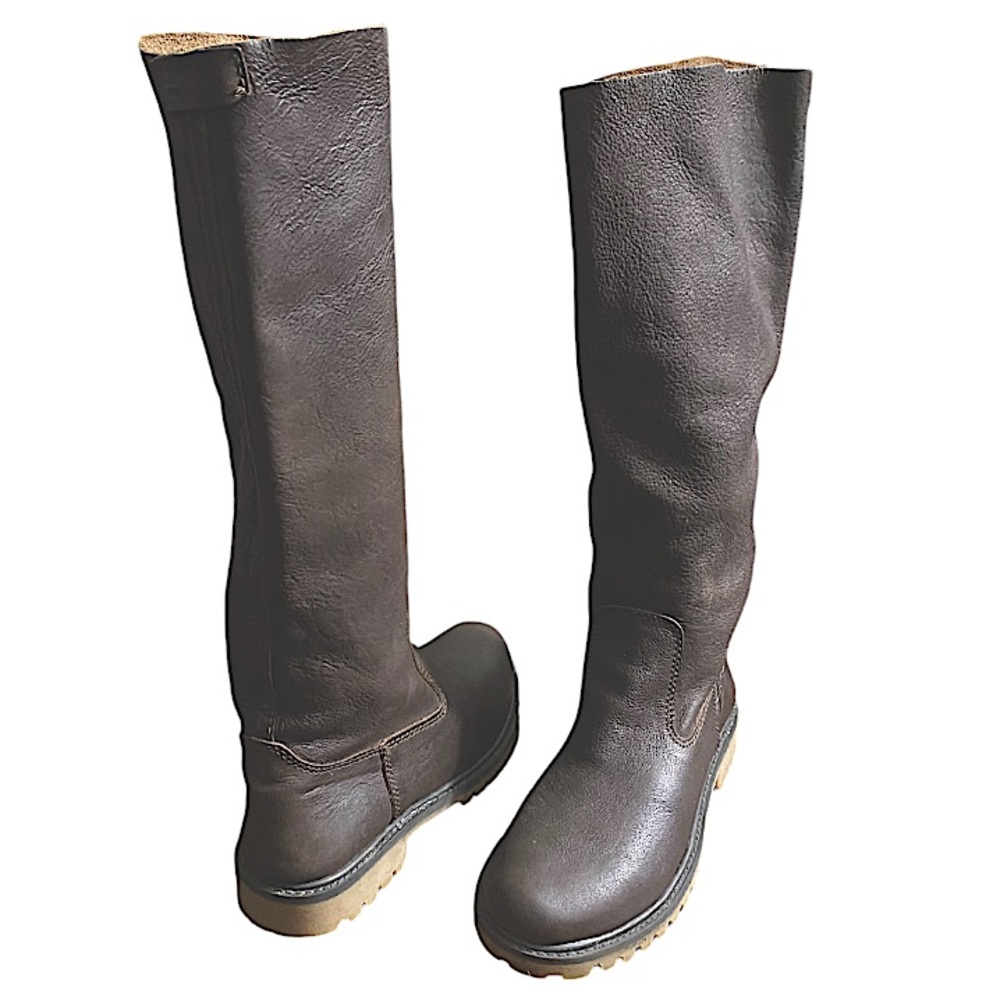 Roots Riding Brown Leather High Boots Size 38